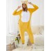 Women Cartoon Dog 3D Ear Hooded Side Pocket Long Sleeve Home Jogger Jumpsuits Warm Sleepwear