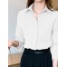 Solid Textured Long Sleeve Button Front Lapel Shirt